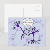 Pass die Glutamate Neuron Postkarte (Vorne/Hinten)