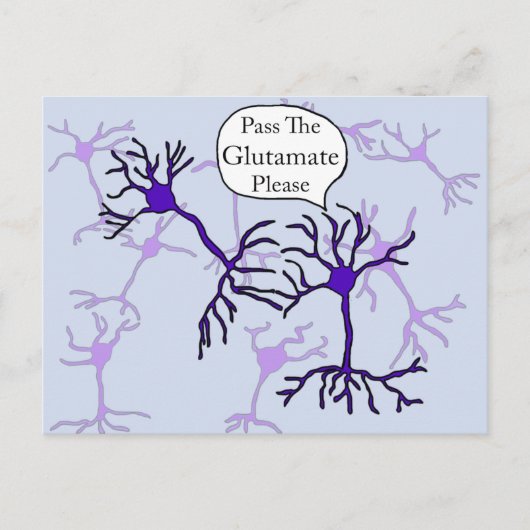 Pass die Glutamate Neuron Postkarte (Vorderseite)