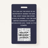 PASS Foto ID - Girly Blume Glitzer Trending Ausweis (Rückseite)