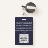 PASS Foto ID - Girly Blume Glitzer Trending Ausweis (Rückseite mit Rechteck)