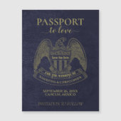 Pass für die Liebe Niedliche Hochzeit Speichern Si Magnetkarte (Vorderseite)