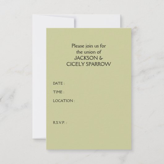 Pass für eine Piratenhochzeit Einladung (Rückseite)