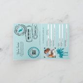 Pass für Mexiko-Hochzeit in Cancun Einladung (Innenseite)