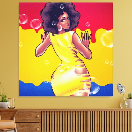 Pass nicht auf meinen Rücken auf Leinwanddruck (Insitu (Wohnzimmer))