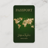 Pass Reisen Makeup World Map Boarding Pass Visitenkarte (Vorderseite)