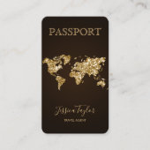 Pass Reisen Makeup World Map Boarding Pass Visitenkarte (Vorderseite)