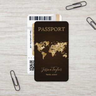 Pass Reisen Makeup World Map Boarding Pass Visitenkarte