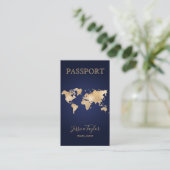 Pass Reisen Makeup World Map Boarding Pass Visitenkarte (Stehend Vorderseite)