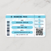 Pass Reisen Makeup World Map Boarding Pass Visitenkarte (Rückseite)