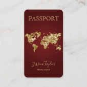 Pass Reisen Makeup World Map Boarding Pass Visitenkarte (Vorderseite)