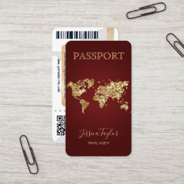 Pass Reisen Makeup World Map Boarding Pass Visitenkarte