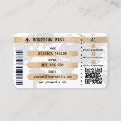 Pass Reisen Makeup World Map Boarding Pass Visitenkarte (Rückseite)