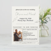 Pass RSVP Card - Verpackung & Beige | Rustikal Einladung (Stehend Vorderseite)