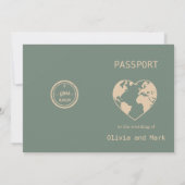 Pass RSVP Card - Verpackung & Beige | Rustikal Einladung (Rückseite)