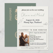 Pass RSVP Card - Verpackung & Beige | Rustikal Einladung (Vorne/Hinten)