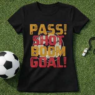 Pass Shot Boom Tor Fußballspiel Hype T-Shirt