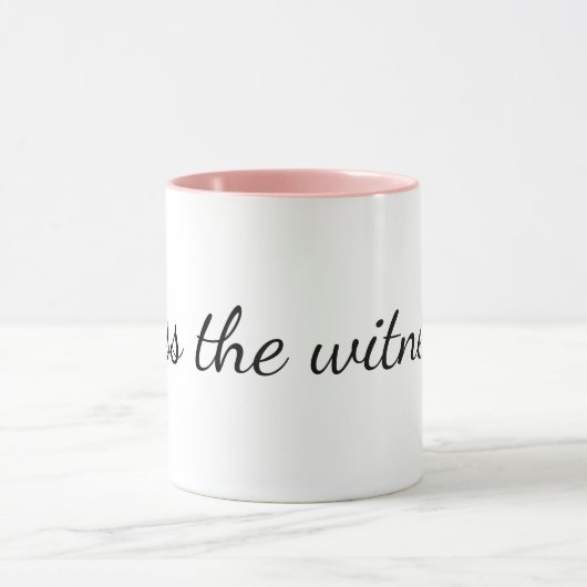 "Pass the witness." Court Reporter Depo Mug Tasse (Zentrum)