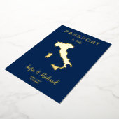 Pass Wedding Destination Gold Foil Italien Karte (Gedreht)