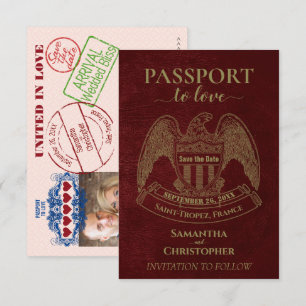 Pass zur Liebe Whimsisches Hochzeit in Urlaubsort  Save The Date