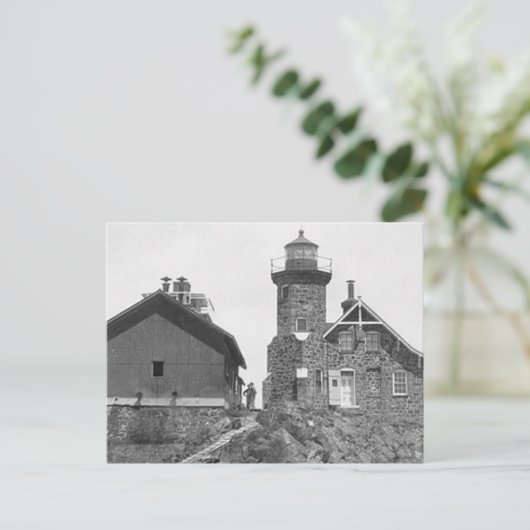 Passage Island Lighthouse Postkarte (Stehend Vorderseite)