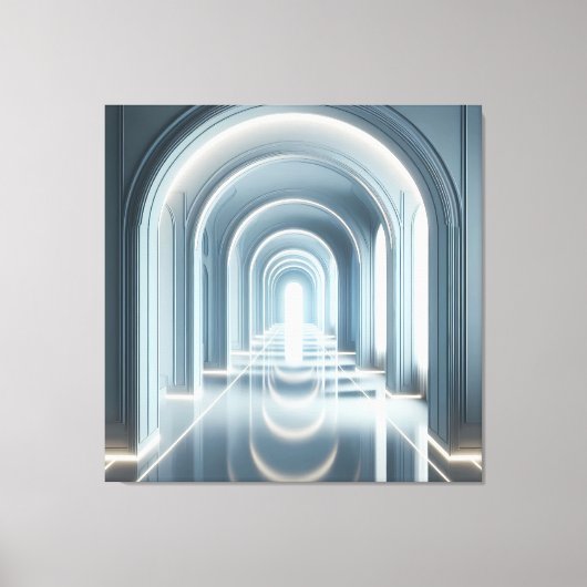 Passage with Light Perspective Leinwanddruck (Vorderseite)