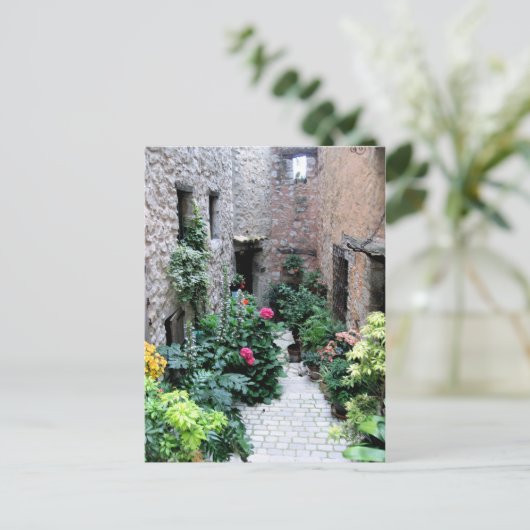 Passageway in La Turbie, Frankreich Postkarte (Stehend Vorderseite)
