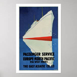 Passagier-Service East Asiatic Company Poster