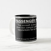 PASSAGIER-WARNING ZWEIFARBIGE TASSE (Vorderseite Links)