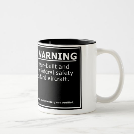 PASSAGIER-WARNING ZWEIFARBIGE TASSE (Rechts)