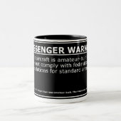 PASSAGIER-WARNING ZWEIFARBIGE TASSE (Mittel)