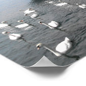 Passagierfähre in Vevey Poster (Ecke)
