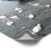 Passagierfähre in Vevey Poster (Ecke)