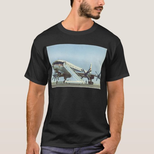 PASSAGIERFLUGZEUG Aeroflots Tu 114 T-Shirt (Vorderseite)
