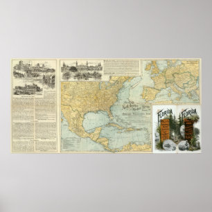 Passagierliniendienste in den USA, W und Europa Poster