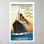 Passagierschiff England Vintage Travel Poster (Vorne)