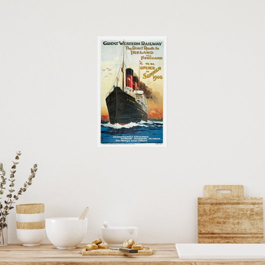 Passagierschiff England Vintage Travel Poster (Küche)