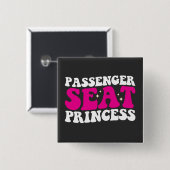 Passagiersitz Princess Girl Car Groovy Retro Button (Vorne & Hinten)