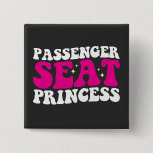 Passagiersitz Princess Girl Car Groovy Retro Button