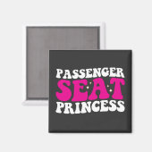 Passagiersitz Princess Girl Car Groovy Retro Magnet (Vorderseite/Rückseite)