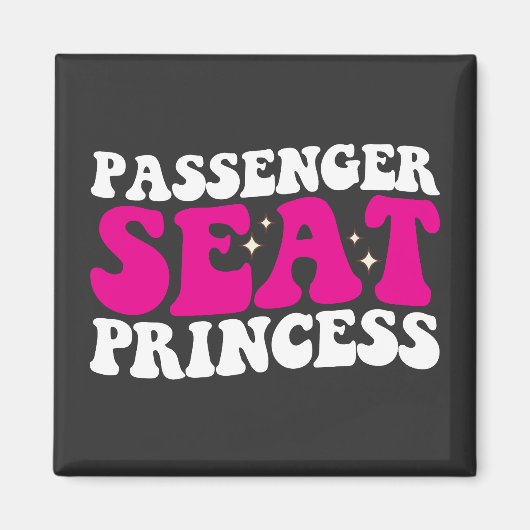 Passagiersitz Princess Girl Car Groovy Retro Magnet (Vorne)