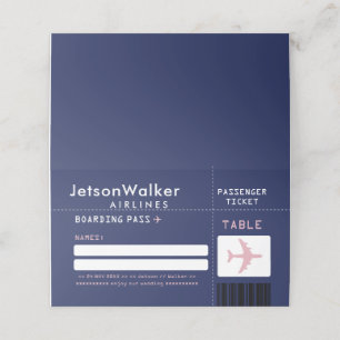 Passagiersitze der Fluggesellschaft Navy Blue Pink Platzkarte
