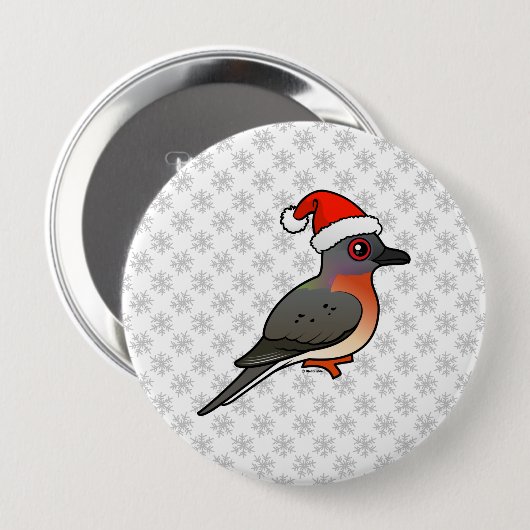 Passagiertaube Santa Button (Vorne & Hinten)