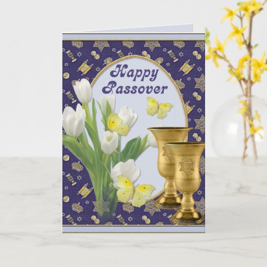 Passahfest-Grüße Karte (Gelbe Blume)