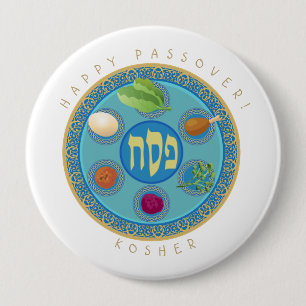 Passahfest-Platte reines Pesach Button