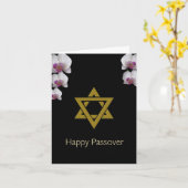 Passahfest-rosa Orchideen-Karte Karte (Gelbe Blume)