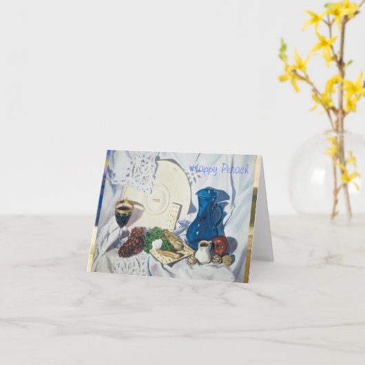 Passahfest Seder Karte (Gelbe Blume)