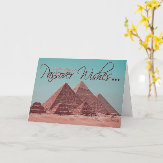 Passahfest-Wünsche Karte (Gelbe Blume)