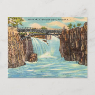 Passaic Falls Chasm Bridge, Paterson, New Jersey Postkarte