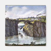 Passaic Falls in New Jersey, Fine Art Malerei Magnet (Vorne)