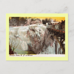 Passaic Falls in Winter, Paterson, NJ Vintag Postkarte